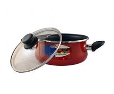 Megafesa Praga - Faitout avec Couvercle, diamÃ¨tre 24 cm, Grenat