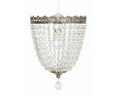 Oaks Lighting Ekon Suspension Structure en nickel satinÃ©/perles en verre 20 cm
