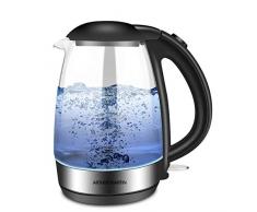 Arthur Martin AMP110 Bouilloire en Verre sans Fil 1,7L, 1.7 liters, Verre & INOX