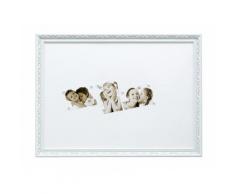 Deknudt Frames S95JF1M Cadre Photo Style Baroque avec Panneau MagnÃ©tique RÃ©sine Blanc 50 x 50 cm