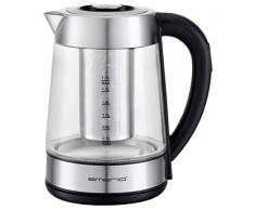 Emerio bouilloire, 1,8Â l, verre/acier inoxydable, Filtre en acier inoxydable
