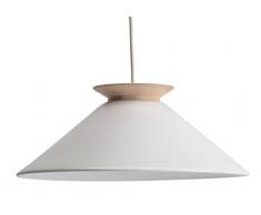Lussiol Lighting 250482 Luminaire suspension, Céramique, 60 W, Blanc, Moyenne
