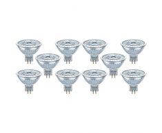 OSRAM LED STAR MR16 / Spot LED, Culot GU5.3, 4,6W Equivalent 35W, 12 V, Angle : 36Â°, Blanc Froid 4000K, Lot de 10 piÃ¨ces