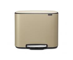 Brabantia -121623 - Poubelle Bo Pedal Bin, 36 litres, Or minéral