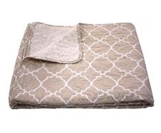 Linder Plaid 150x150, 100% Ouate 60% Coton/40% Polyester, Beige