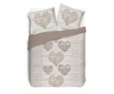 VISION Alice Parure hosuse de Couette VISION-Alice-240x220cm-100% Coton, Beige, 240x220