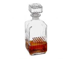 Relaxdays 10027876, verre, Décanteur pour whisky, Cognac, rhum, gin, carafe eau de vie, transparente