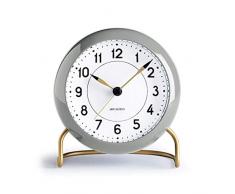 Arne Jacobsen Station Horloge de Table Plastique Gris 11 cm