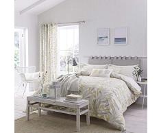 Sandson Home Housse de Couette Motif varech Ocre, 100% Coton 144 Fils, Ocre, Simple