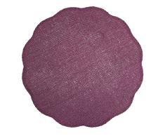 le jardin des cigales set de table (0)38cm fibre papier fleur prune