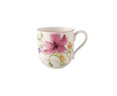 Villeroy & Boch Mariefleur Basic Mug à café, 350 ml, Hauteur : 9 cm, Porcelaine Premium, Blanc/Multicolore