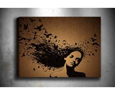 Bonamaison Peinture sur toile, multicolore, 70 x 100 cm - Conçu et fabriqué en Turquie