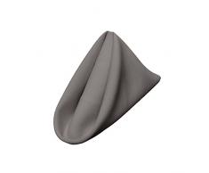 La Popeline de Lin Serviette de Table, Polyester, Polyester, Gris foncé, 45.7 x 45.7 x 0.04 cm