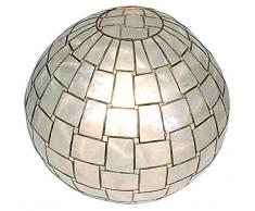 Naeve leuchten 385959 lampe de table shell en forme de coquillage pour 1 ampoule e27 60 w 230 v 50 hz non incluse hauteur: 40 cm/naturel/doré 368258 en métal et coquillage