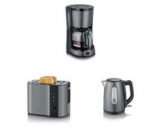 Severin CafetÃ¨re Filtre KA 9543 / Grille-pain automatique AT 9540 / Bouilloire 1.0 L WK 9540