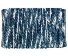 WENKO 23870100 Tapis de Bain Urdu, Polyester, 90 x 60 cm, Bleu