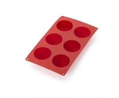 Lékué 0620806R01M022 Moule à Muffins 6 Cavites Silicone Platine