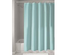 iDesign rideau de douche, rideau douche en polyester impermÃ©able avec ourlet renforcÃ©, rideau de bain lavable de taille 180,0 cm x 200,0 cm, turquoise