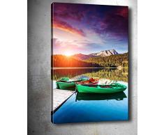 Bonamaison Peinture sur toile, multicolore, 70 x 100 cm - ConÃ§u et fabriquÃ© en Turquie