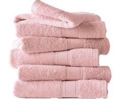 De Witte Lietaer 194850 Lot de 6 Serviettes de bain Coton Rose 100 x 50 cm