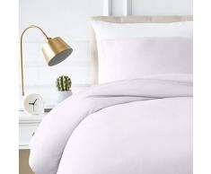 AmazonBasics Parure de lit en polycoton, 140x200cm/65x65cmx1 - Blanc