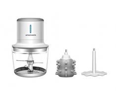 Arthur Martin AMH22 Hachoir sans Fil, Bol en Verre, 1 Liter, Blanc