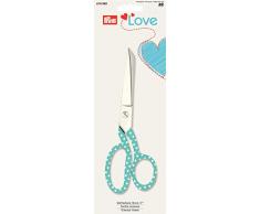 PrymLove Motif à Pois Poignée Ciseaux en métal, Textile, Turquoise, 18 cm/7Â