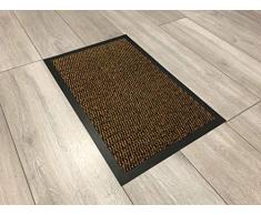 Serdim Rugs Paillasson antidÃ©rapant avec Bordure en Caoutchouc DorÃ© 40 x 60 cm