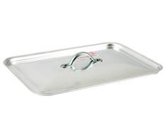 Agnelli Pentole Couvercle rectangulaire pour Plat à rôtir, en Aluminium BLTF, Argenté 35x26 cm Argent
