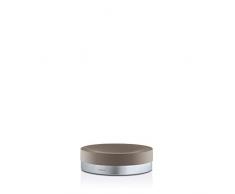 Blomus 68858 Porte-Savon/Coupelle à Bijoux Ara Taupe/Argent, Acier Inoxydable, 12,1 x 12,1 x 3,5 cm