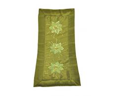 Bellanda Chemin de Table, Polyester, Vert Olive, 85 x 40 x 0,5 cm