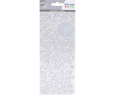 Artemio 11004049 Sticker Alphabet Scrapbooking X 177, Papier, Argent, 14 x 0,2 x 24,5 cm