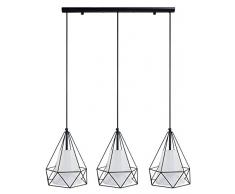 Tosel 21112 Lustre Acier, E27, 40 W, Blanc, 60 x 100 cm