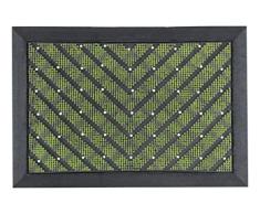 Dandy 65 x 45 cm-Poids : Surface floquée Paillasson dextérieur en Caoutchouc Vert