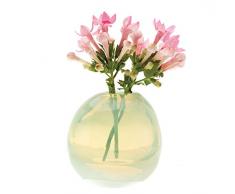 Chive Petit Vase en Verre et Perles Vert Menthe