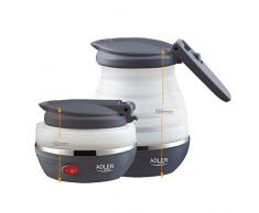 Adler AD 1279 AD1279 bouilloire électrique, 750 W, 0.6 liters, Blanc et Gris foncé