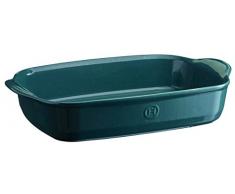 Emile Henry EH979654 Grand Plat à Four Rectangulaire, Céramique Bleu Feu Doux 42 x 27 x 9 cm