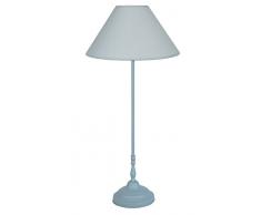 Tosel 63856 Lampe de Table Saint Gimmer Acier 60 W E27 Gris Bleu Cérusé