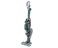 BLACK+DECKER CUA625BH-QW, Aspirateur Balai sans fil-21,6 V-Autonomie : 60 Min-Base de Charge 3 Longue Brosse et 1 Sangle, Bleu, 47,6 Airwatts, 50.6 W, 1 Liter