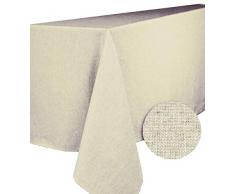 Calitex Nappe rectangulaire, Polyester, Ecru, 300x150 cm