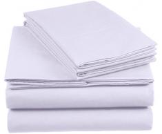 AmazonBasics Parure de lit Everyday : Housse de Couette en coton, Lilas 140 x 200 cm & 2 Taies 65 x 65 cm