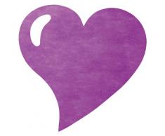 Santex 2935-17 Set de Table Forme CÅur Tissu Prune 38 x 38 x 0,01 cm