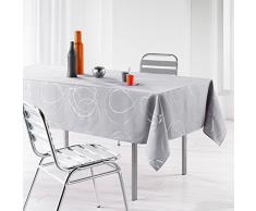 lharmonie du dÃ©cor nappe rectangle 150x240cm argent bully perle