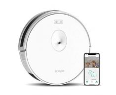 TRIFO Ironpie M6 - Robot Aspirateur avec Caméra pour Navigation Visuelle, Surveillance à Distance, Wi-Fi, Recharge Automatique, Adapté aux Sols Durs et Tapis, Puissance dAspiration de 1800Pa - Blanc