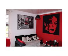 TATOUTEX Stickers Portrait de Michael Jackson - Jaune, L 100cm x H 100cm