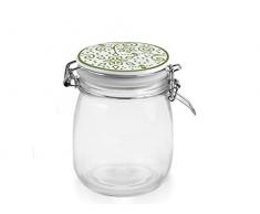 H&H 7122 Ellen Bocal en Verre, Bouchon hermétique, CC 750, Multicolore