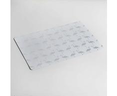 dÃ©corline set de table 28.5x43.5cm pvc metallise acapulco blanc