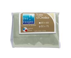 Nuit des Vosges 2187823 Cotoval Taie dOreiller Uni Coton Gris Souris 50 x 75 cm