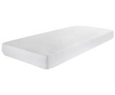 Dormisette Q186 Drap-Housse en Molleton Stretch pour Matelas dune Hauteur Max. de 22 cm Blanc 90-190 x 100-210Â cm
