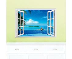 Enov Planet BeeStick EASYD-051 Sticker Mural, Multicolore, 68 x 48 cm